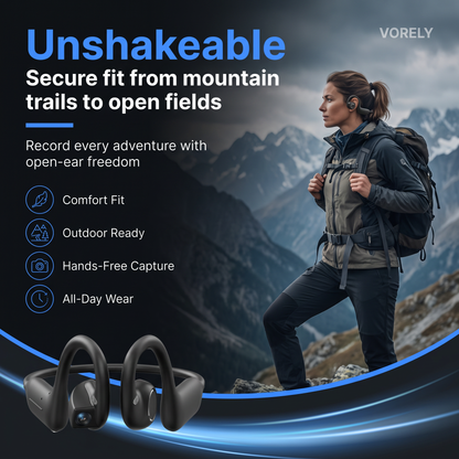 Vorely Open-Ear Camera Headset